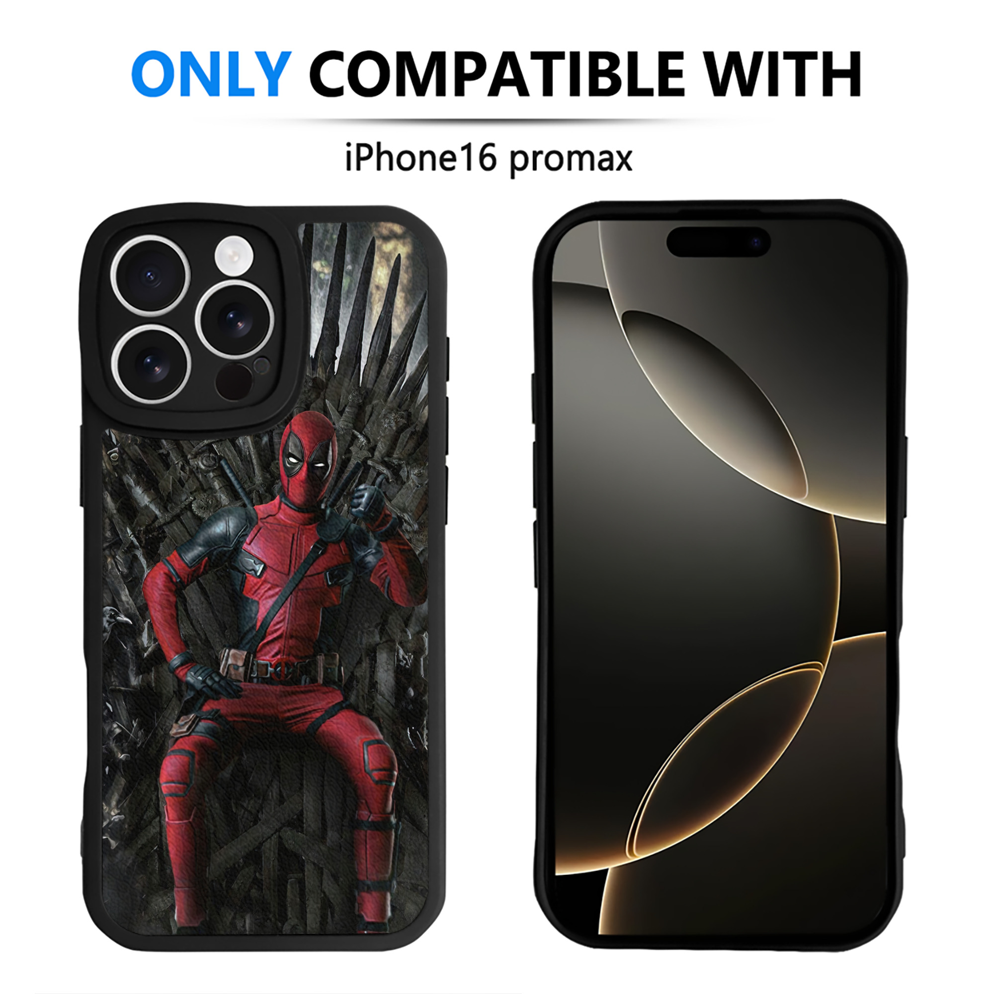 （画像用） Deadpool デッドプール 【iPhone 16シリーズ対応】シリコンスマホケース（レザー調） 材質：シリコン